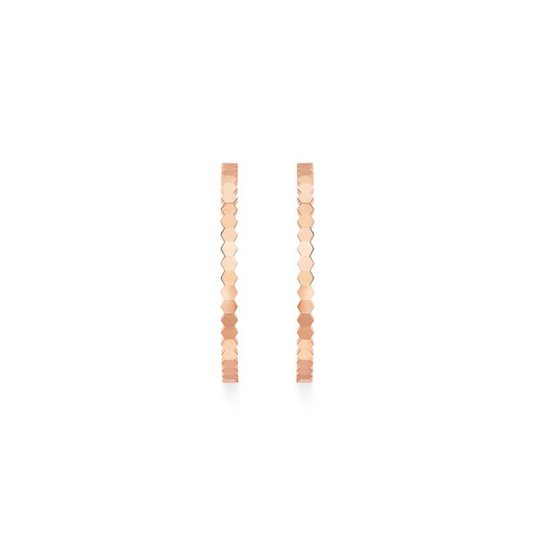 Bee de Chaumet Large Rose Gold Hoop Earrings